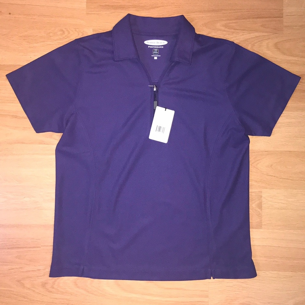 Pebble Beach performance golf shirt Sz L